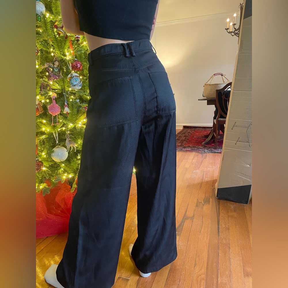 ZARA HIGH-RISE FLARE PANTS.